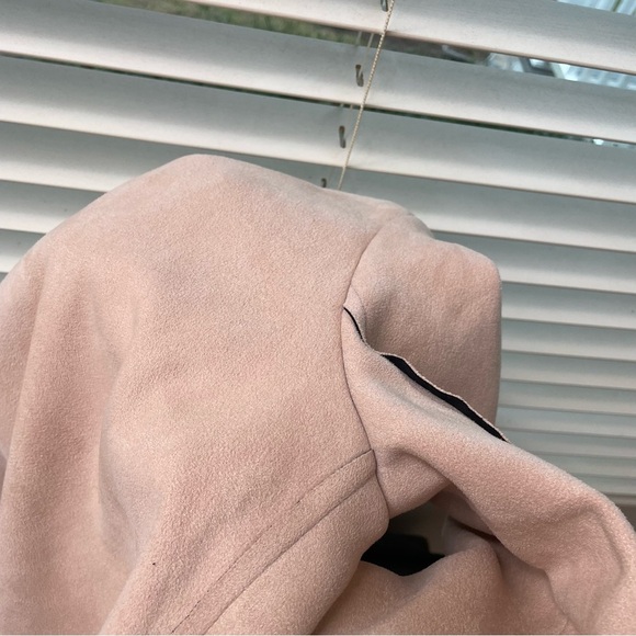 EVIE faux leather moto jacket in blush pink - Picture 11 of 11